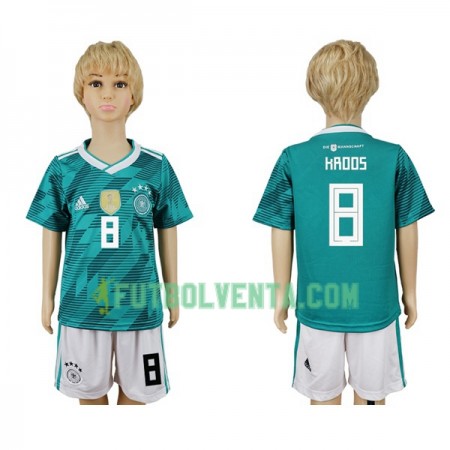 Camiseta de fútbol Alemania Kroos 8 Niño 2ª equipación Mundial 2018 Camiseta de fútbol Alemania Kroos 8 Niño 2ª equipación Mundial 2018